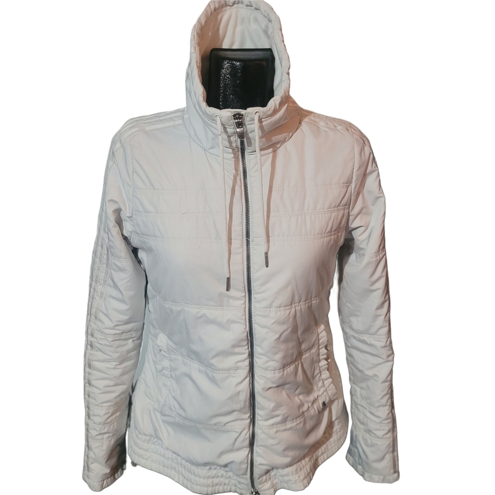 Adidas Women's White High Funnel Neck Jacket Size XS
